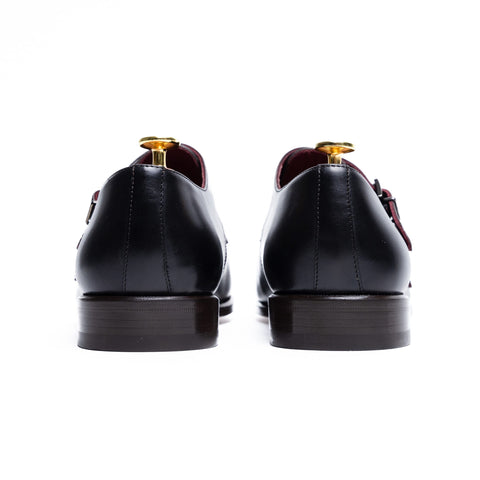 Dökkbrúnir Double Monk Strap