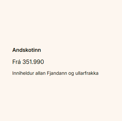 Gjafabréf - Sérsaumur